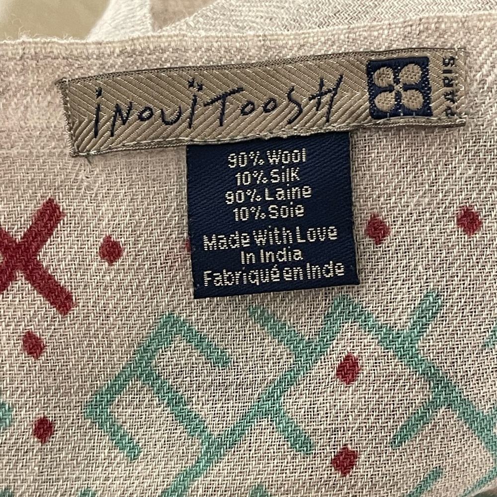 INOUITOOSH Elegant Multicolor Patterned Scarf - image 3